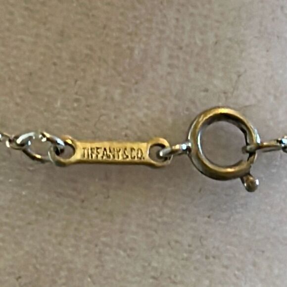 Tiffany & Co 21mm Infinity Cross Pendant Necklace 925 Sterling Silver 16" Chain - Picture 4 of 8